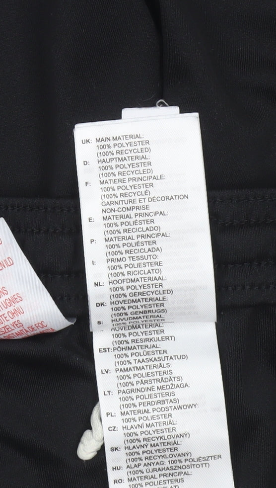 Adidas Boys Black 13-14 Years Athletic Sports Shorts Quick Dry