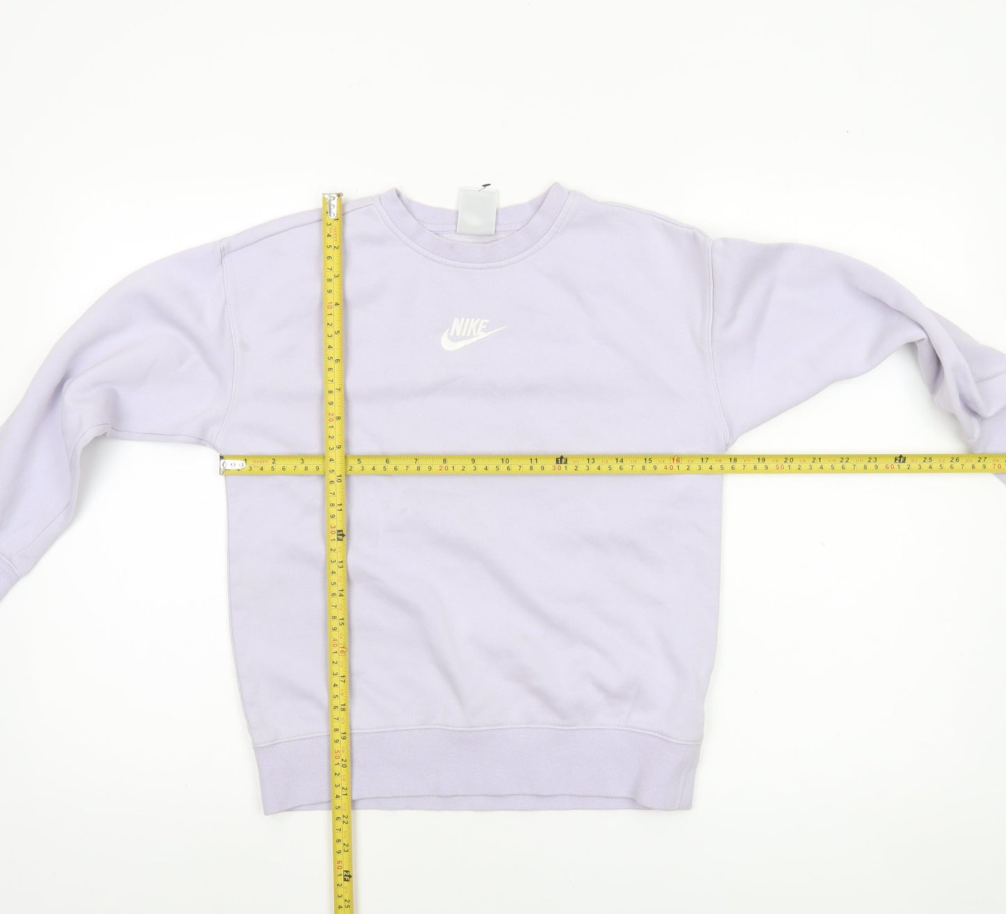 Nike Girls Purple Crew Neck Fleece Sweatshirt M 10-11 Years