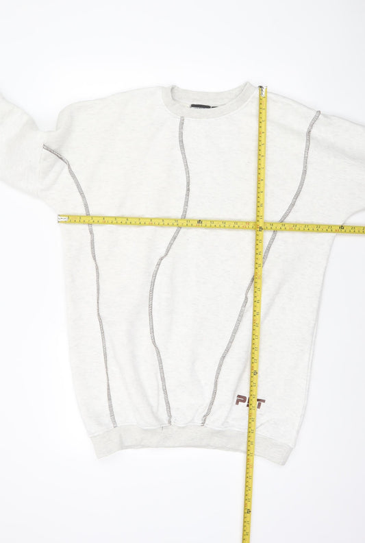 PrettyLittleThing Women’s Beige Pullover Sweatshirt Size 10 Cotton Blend