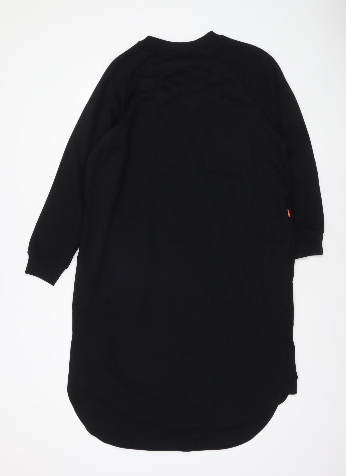 Kin Women’s Black Cotton Long Sleeve T-Shirt Dress XS