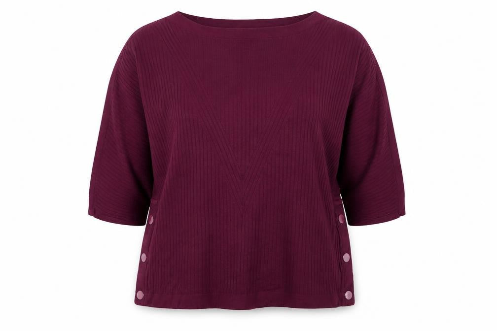 Marks and Spencer Women’s Purple XL Pullover Jumper with Button Accents