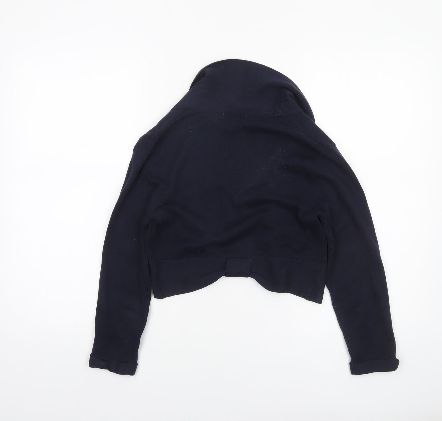 Monsoon Women Blue Small Knit Cardigan Long Sleeve Open Front