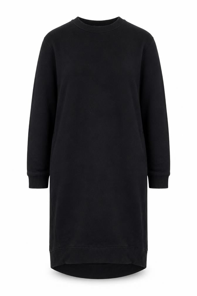 Zara Women's Black Cotton Long Sleeve T-Shirt Dress Size S