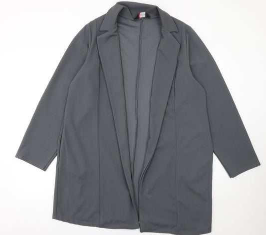 Yours Women Grey Size 18 Plus Lightweight Stretch Blazer Jacket