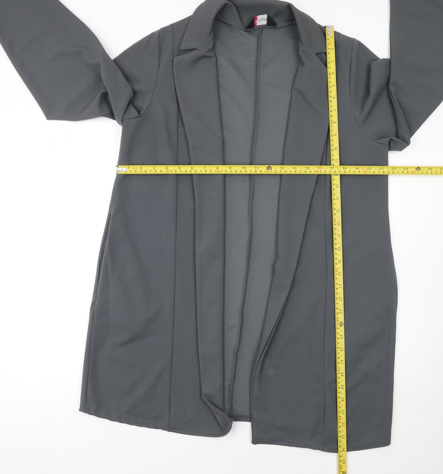 Yours Women Grey Size 18 Plus Lightweight Stretch Blazer Jacket