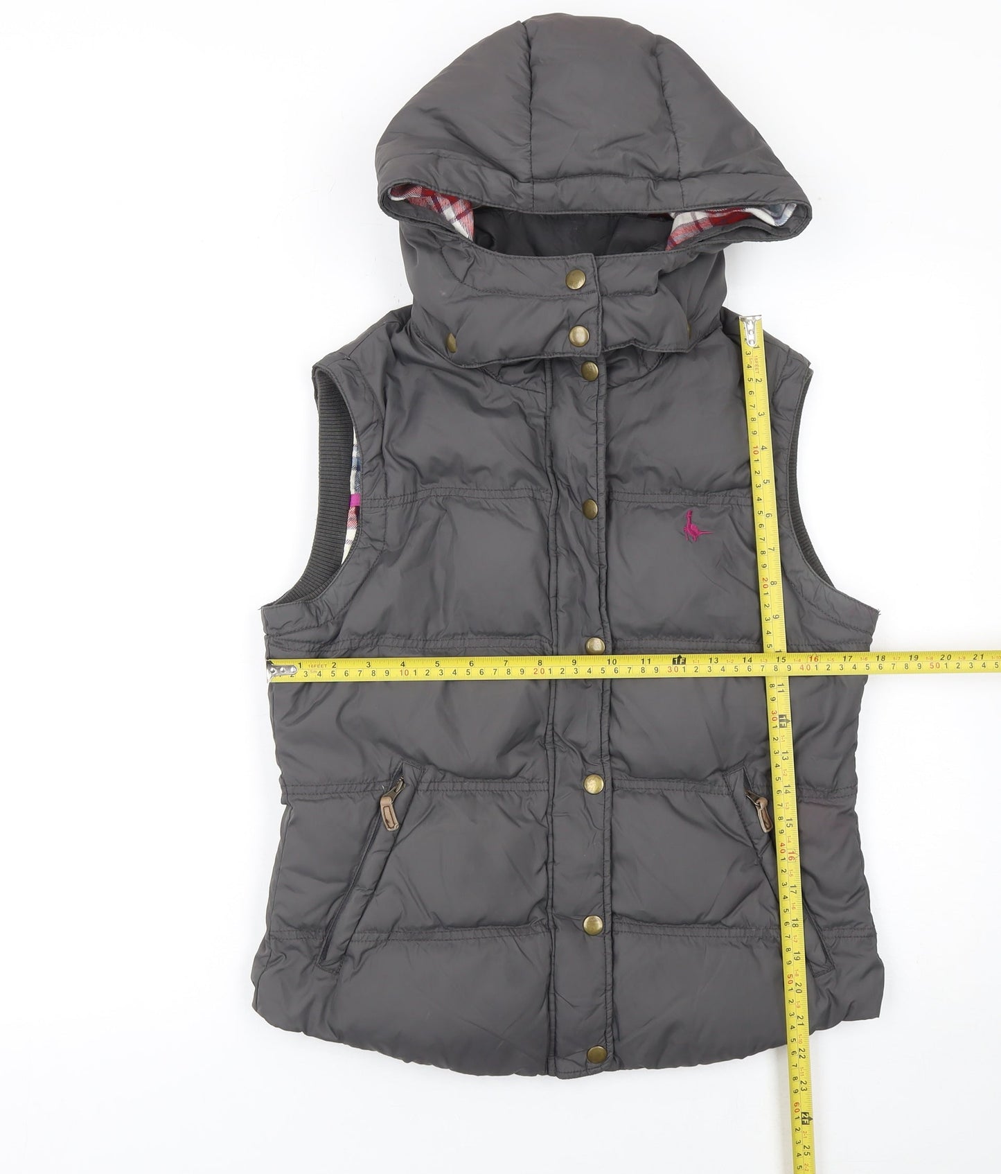 Womens UK Size 10 Regular Jack Wills Grey Polyester Waistcoat