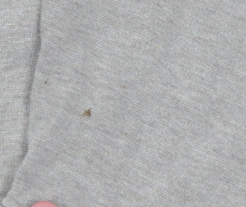Marks and Spencer Men's Grey 1/4 Zip Cotton Sweatshirt Size L