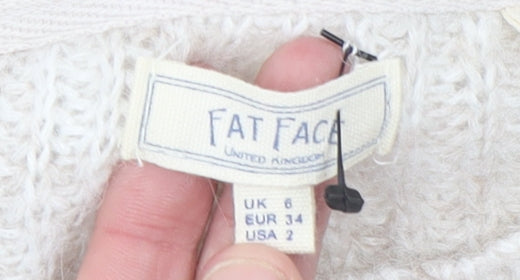 Womens UK 6 Regular Fat Face Multicoloured Pullover Chunky-Knit