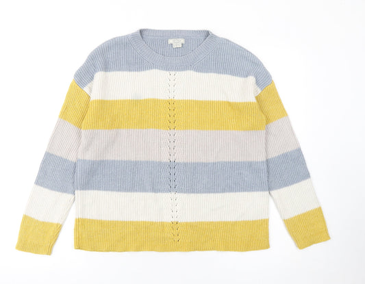 Womens UK 12 Regular Fat Face Multicoloured Pullover Cable-Knit