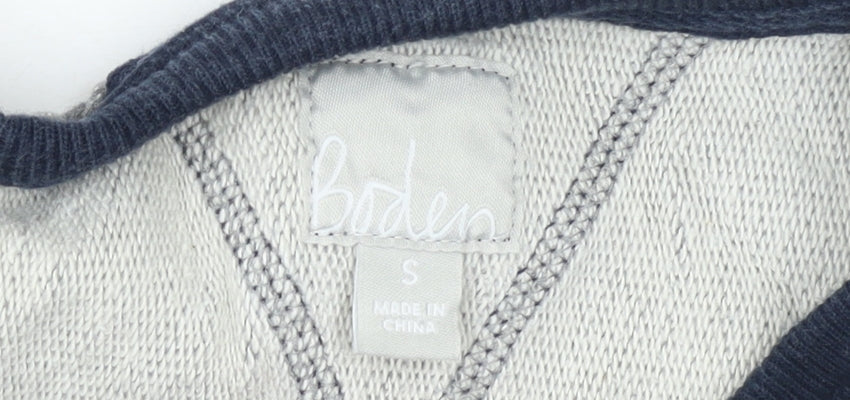 Mens UK S Regular Boden Grey Pullover Sweatshirt