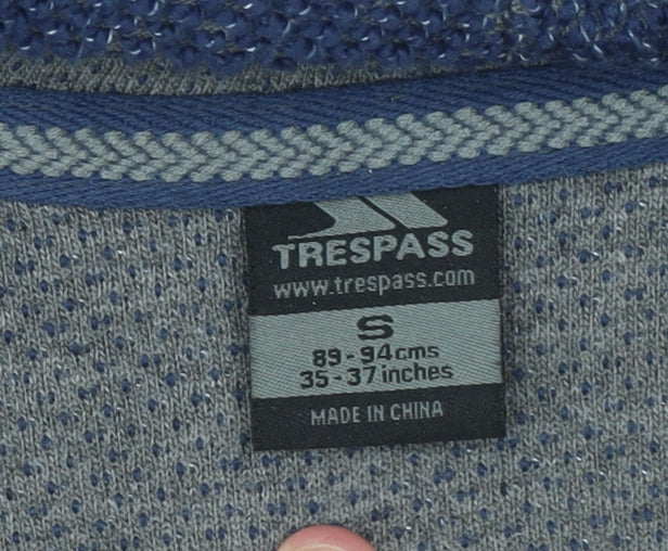 Mens UK S Regular Trespass Blue Full Zip Hoodie