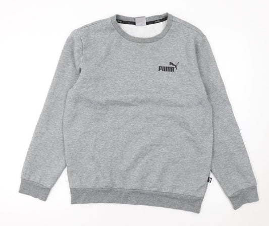 Mens UK S Regular PUMA Grey Pullover Sweatshirt