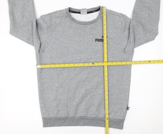 Mens UK S Regular PUMA Grey Pullover Sweatshirt