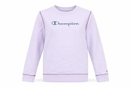 Champion Girls Purple Logo Pullover Sweatshirt L 11-12 Years