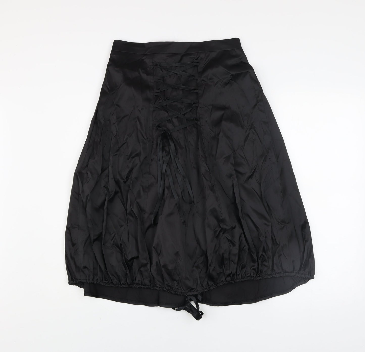 Zorbé Womens Black Size 8 Midi Bubble Hem Skirt Formal Party