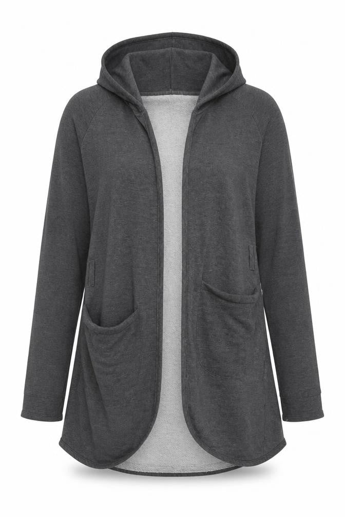 Gymshark Women’s Grey Hooded Long Sleeve Cardigan S