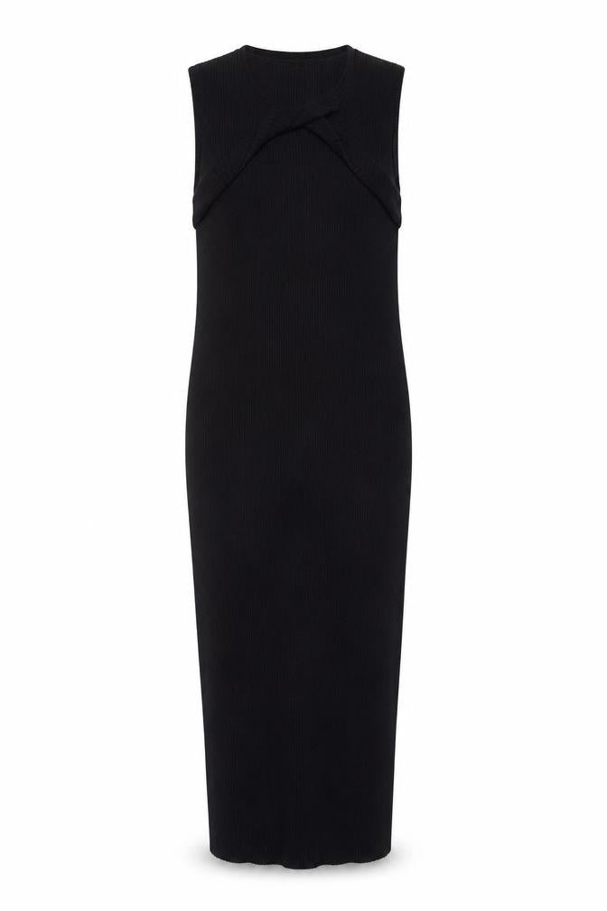 Lipsy Women Black Size 12 Sleeveless Bodycon Midi Dress