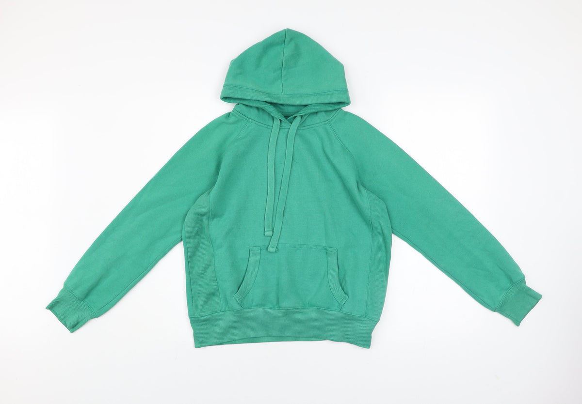 Additional front view of Dunnes Women Green, size 12, Pullover Hoodie with Kangaroo Pocket
