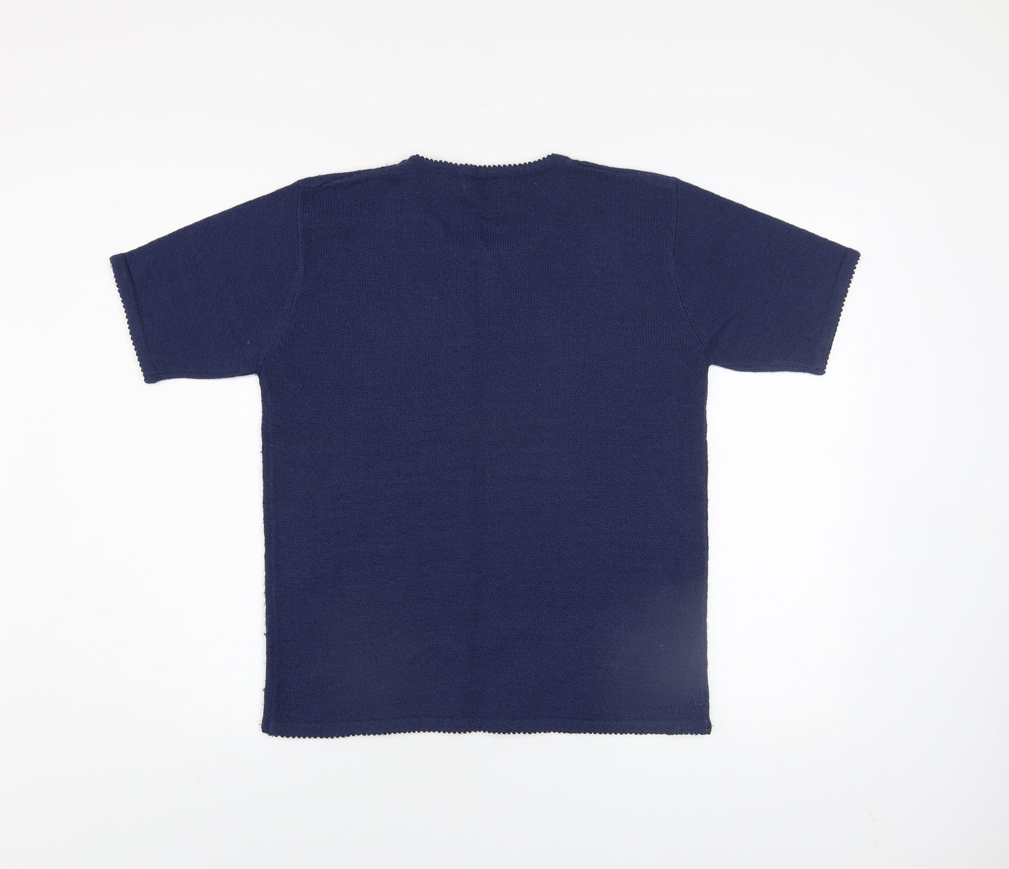 Bonmarché Women's Blue Short Sleeve Knit Beaded T-Shirt Size S