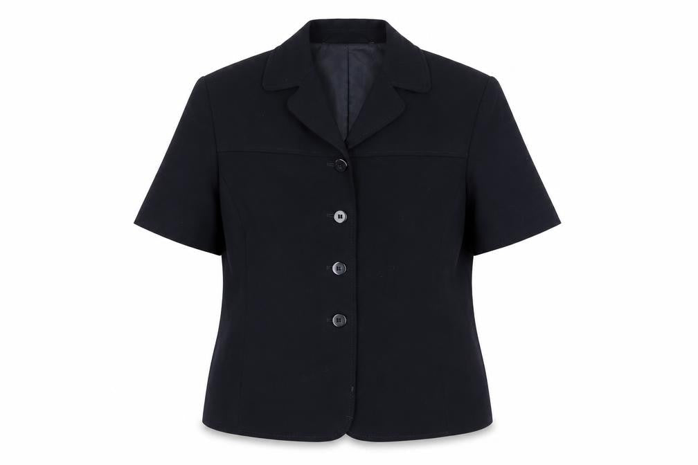 Marks & Spencer Women Blue Short Sleeve Classic Blazer UK 12
