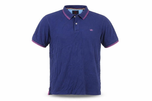 André Jeanswear Men's Blue Cotton Polo Shirt L