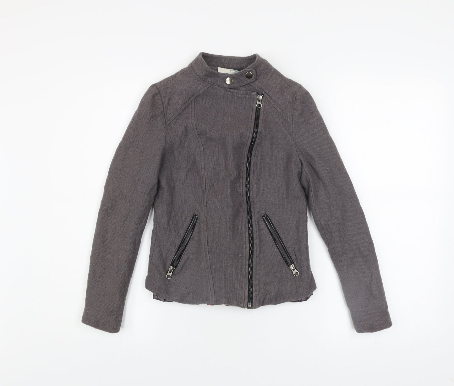 Womens UK Size 8 Regular Boden Grey Cotton Blend Jacket