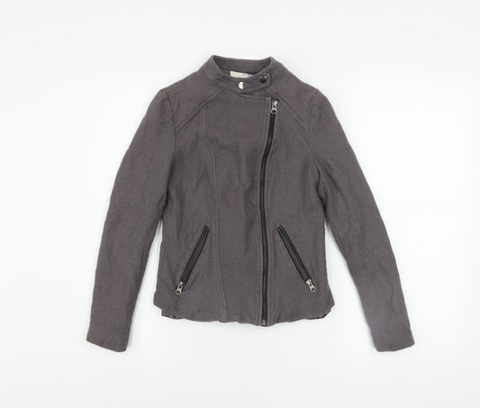 Womens UK Size 8 Regular Boden Grey Cotton Blend Jacket