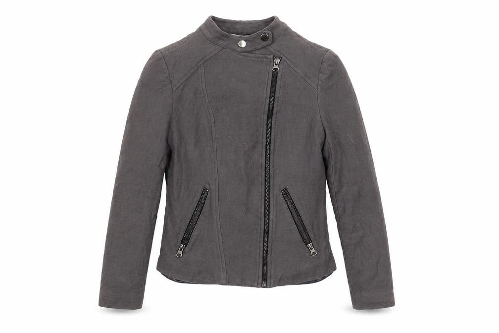 Womens UK Size 8 Regular Boden Grey Cotton Blend Jacket