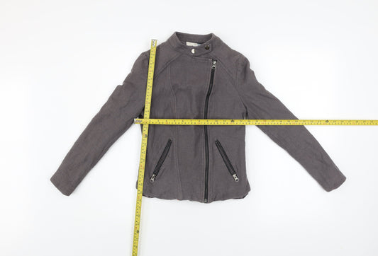 Womens UK Size 8 Regular Boden Grey Cotton Blend Jacket
