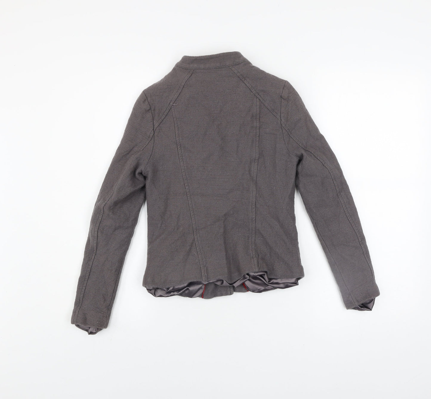 Womens UK Size 8 Regular Boden Grey Cotton Blend Jacket