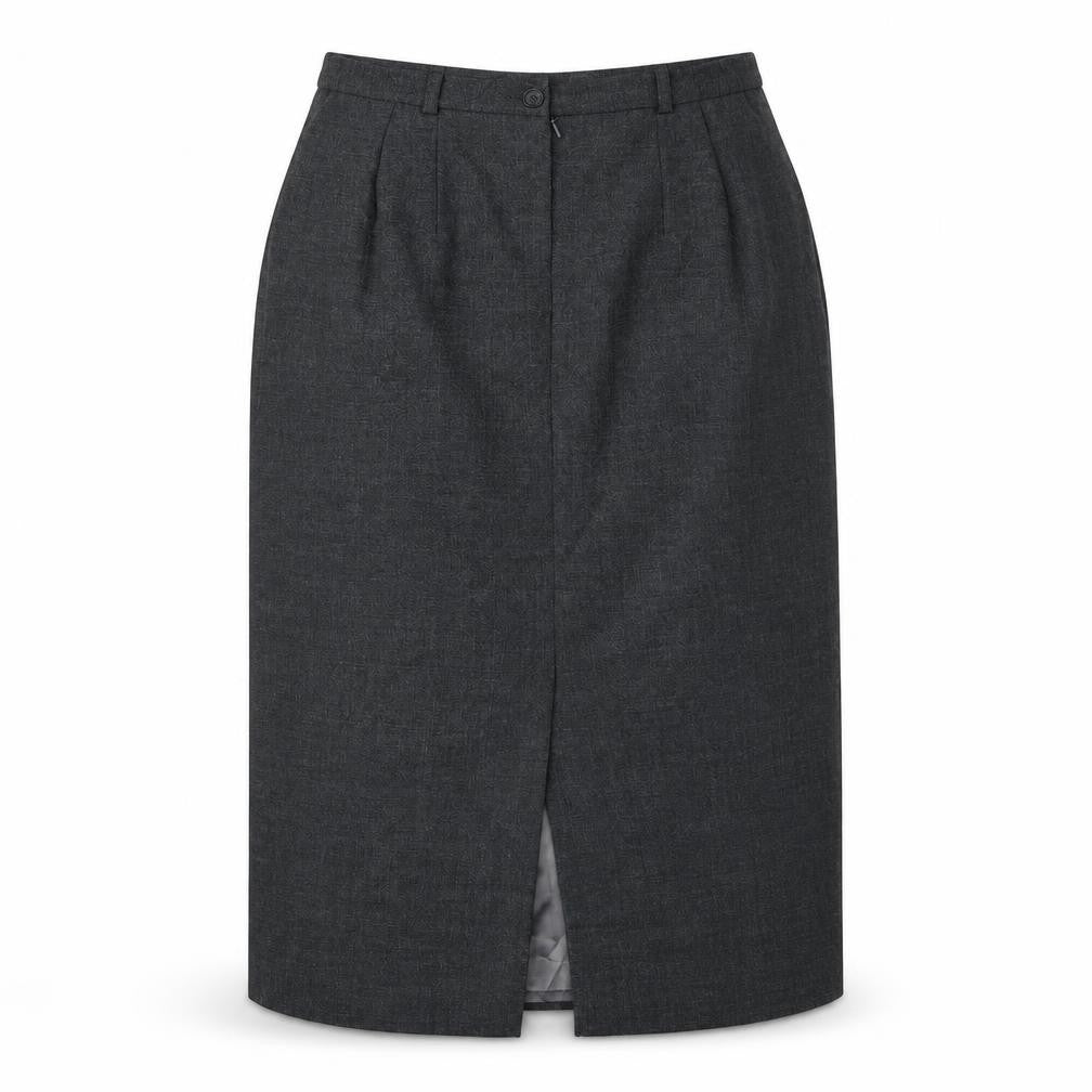 Debenhams & Freebody Women's Grey Wool Blend Long Pencil Skirt Size 14