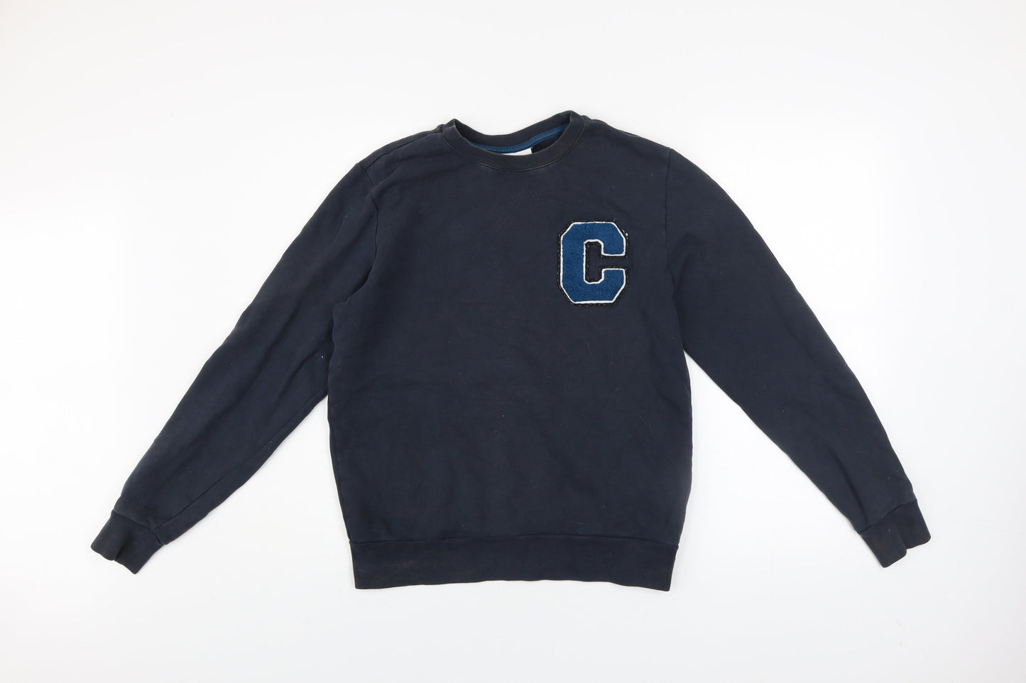 Mens UK M Regular Calvin Klein Blue Pullover Sweatshirt