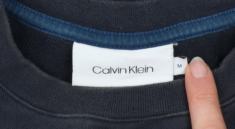 Mens UK M Regular Calvin Klein Blue Pullover Sweatshirt