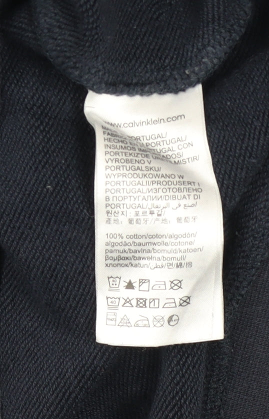 Mens UK M Regular Calvin Klein Blue Pullover Sweatshirt