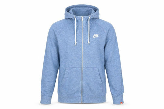 Nike Men Blue Small Full Zip Hooded Track Jacket 100% Cotton