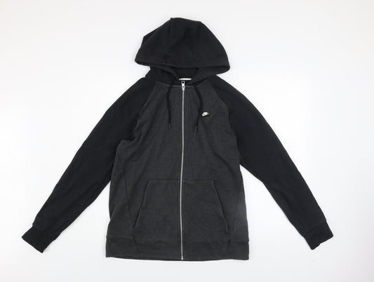 Nike Men's Black Full Zip Hooded Track Jacket Size M