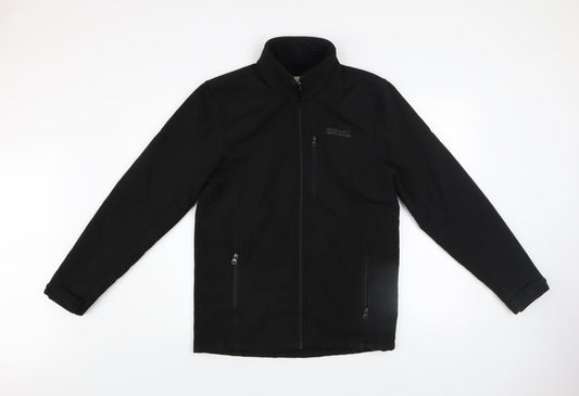Regatta Men's Black Softshell Jacket Size S Windproof Water Resistant