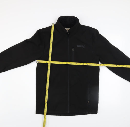 Regatta Men's Black Softshell Jacket Size S Windproof Water Resistant