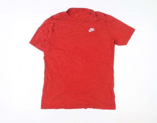 Nike Men's Red XL Crew Neck Cotton Short Sleeve T-Shirt