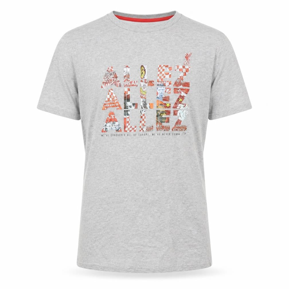 Liverpool FC Men's Grey Graphic Short Sleeve T-Shirt Small