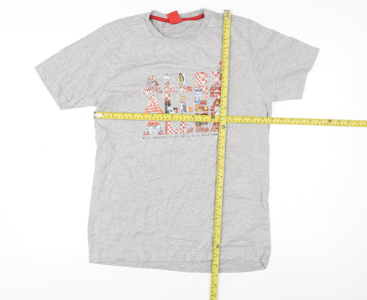 Liverpool FC Men's Grey Graphic Short Sleeve T-Shirt Small