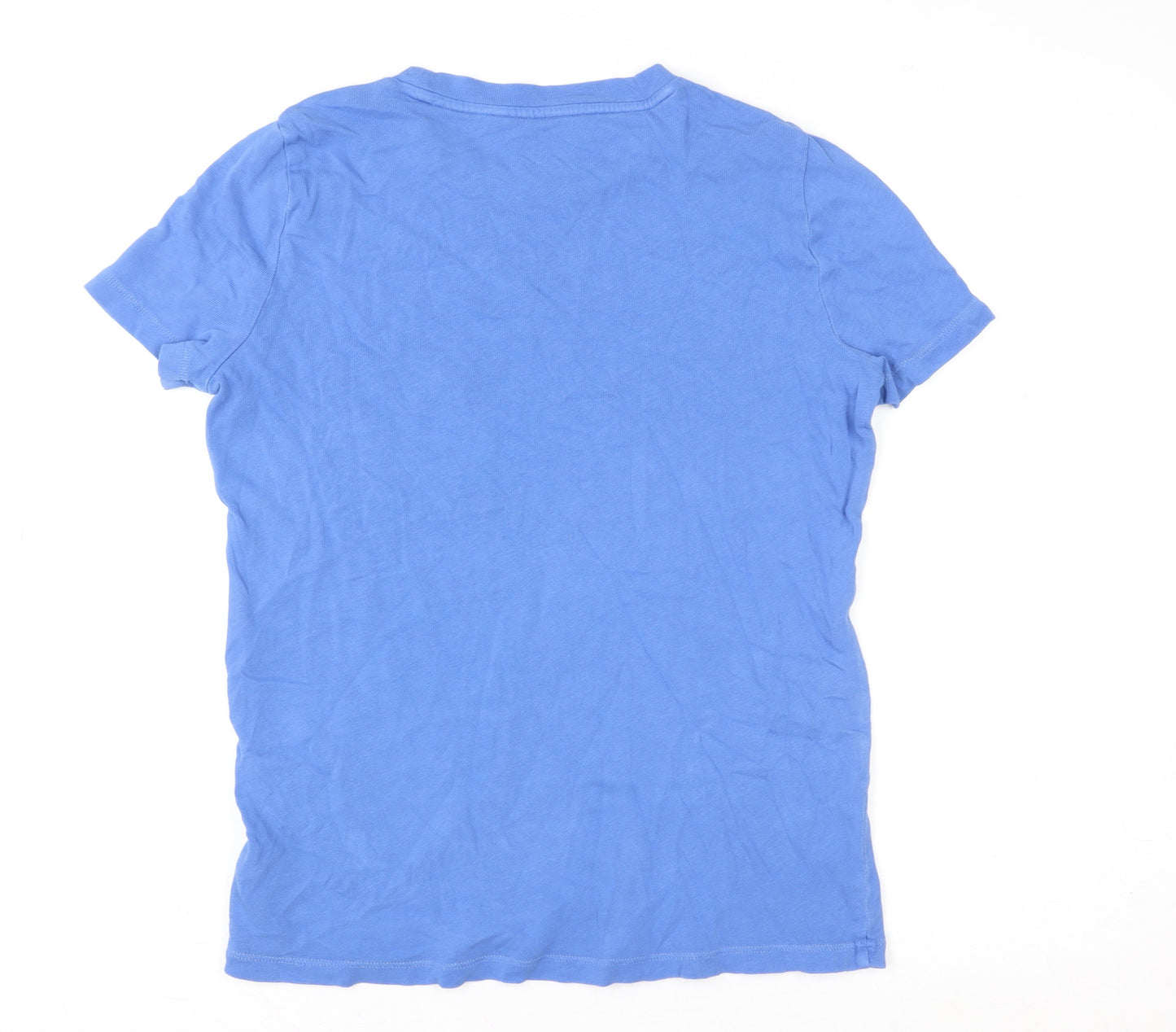 GAP Womens Blue XS Cropped Cotton Jersey T-Shirt