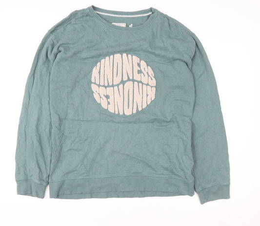 Womens UK 10 Regular Fat Face Green Pullover Sweatshirt
