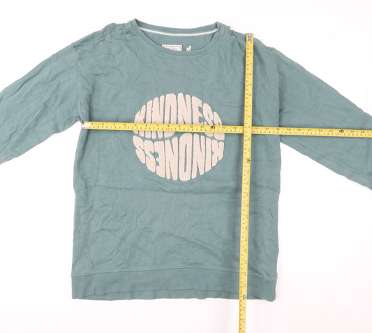 Womens UK 10 Regular Fat Face Green Pullover Sweatshirt