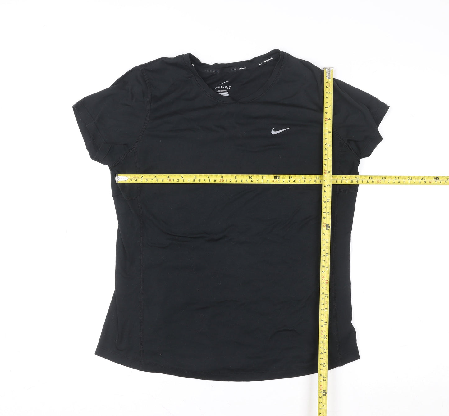 Nike Men’s Black Dri-FIT Running T-Shirt Size L Moisture Wicking