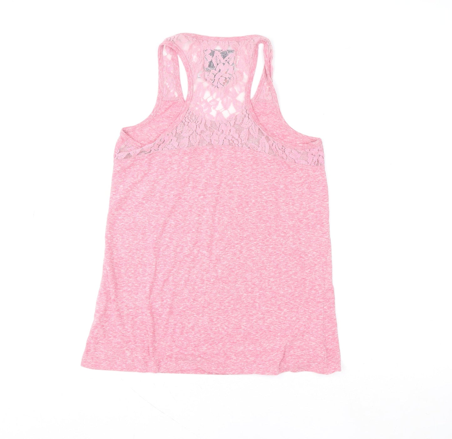 Superdry Women’s Pink Lace Racerback Tank Top Size M