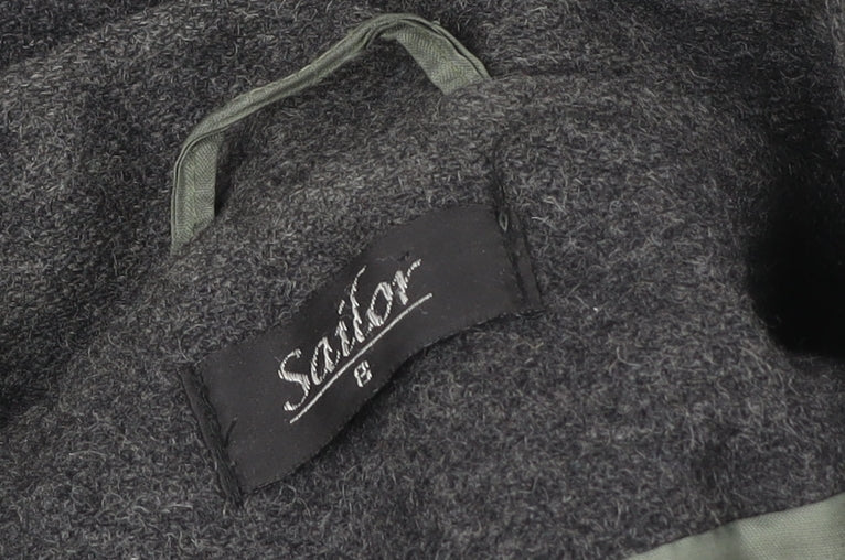 Sailor Women's Grey Wool Blend Military Coat Size 8 Long Lined