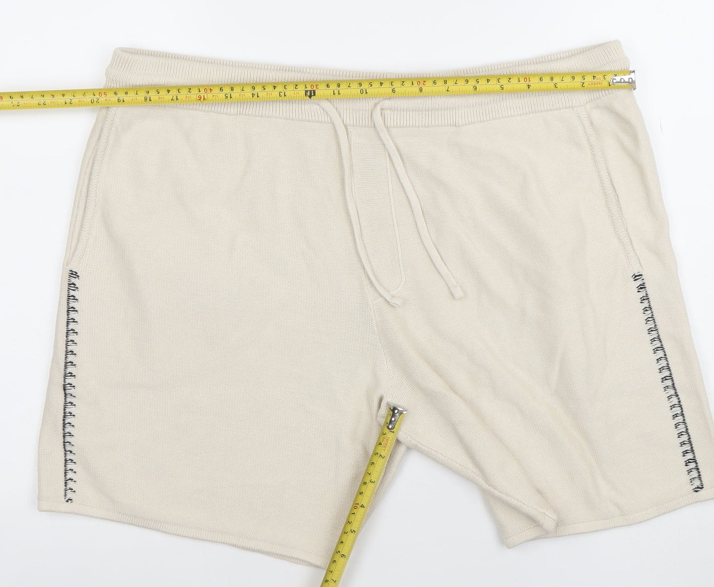 Autograph Men’s Beige Cotton Knit Sweat Shorts XL Casual