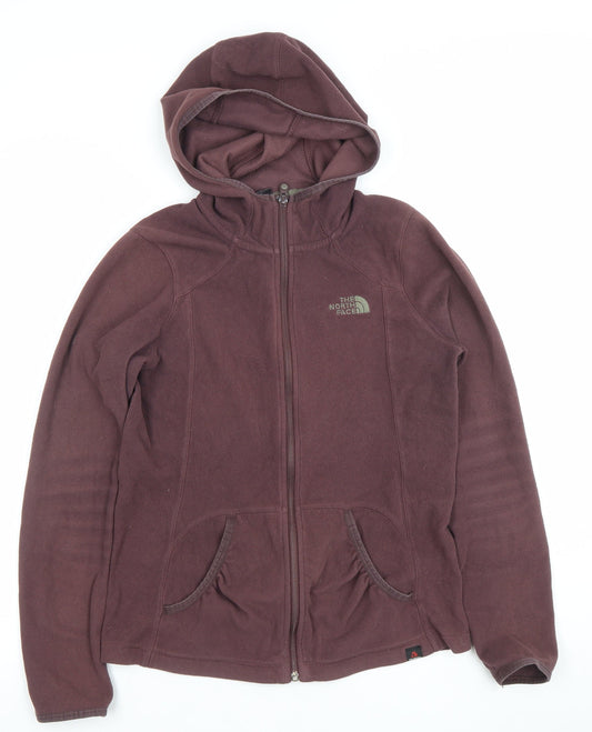 The North Face Women's Brown Fleece Hooded Full Zip Jacket S