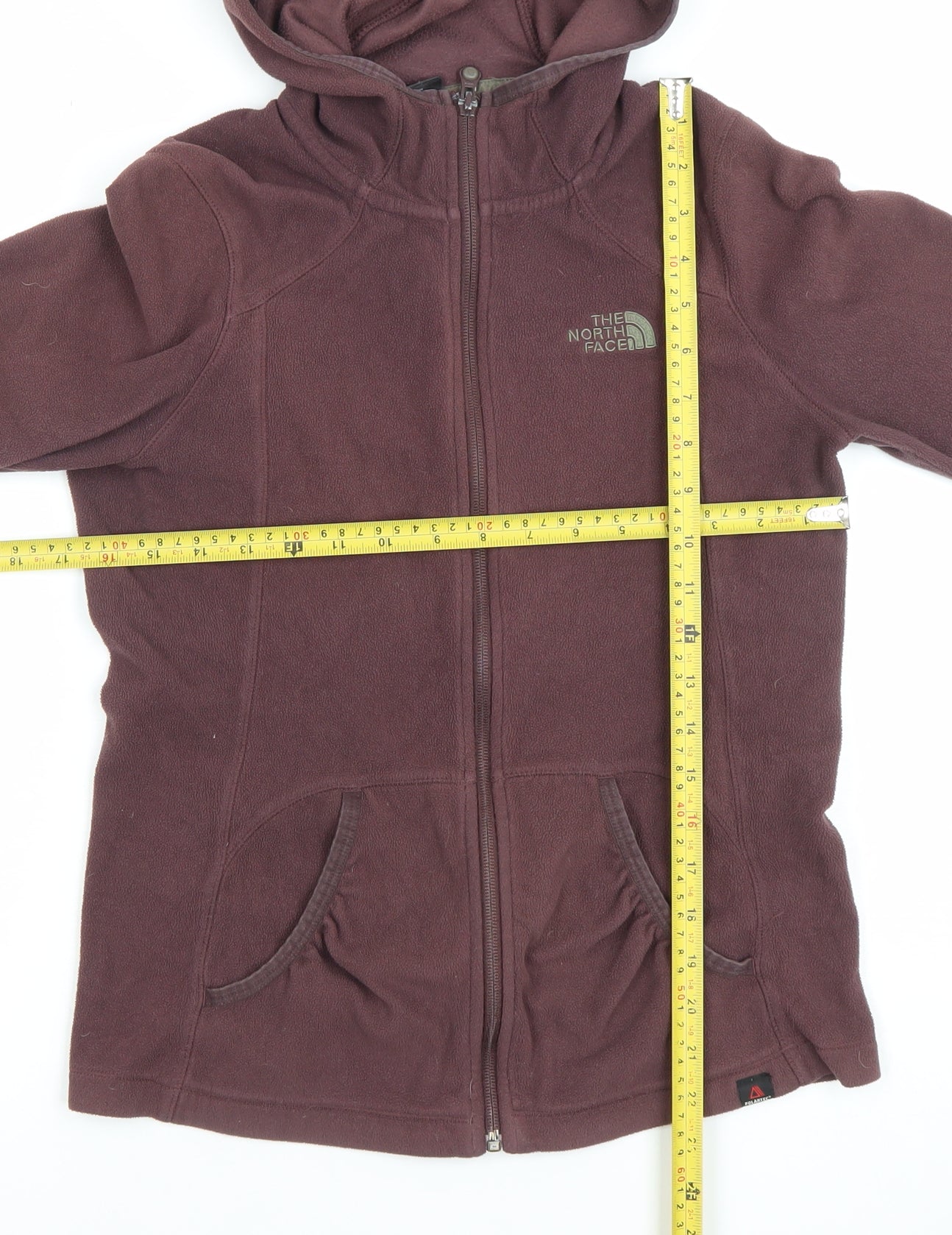 The North Face Women's Brown Fleece Hooded Full Zip Jacket S